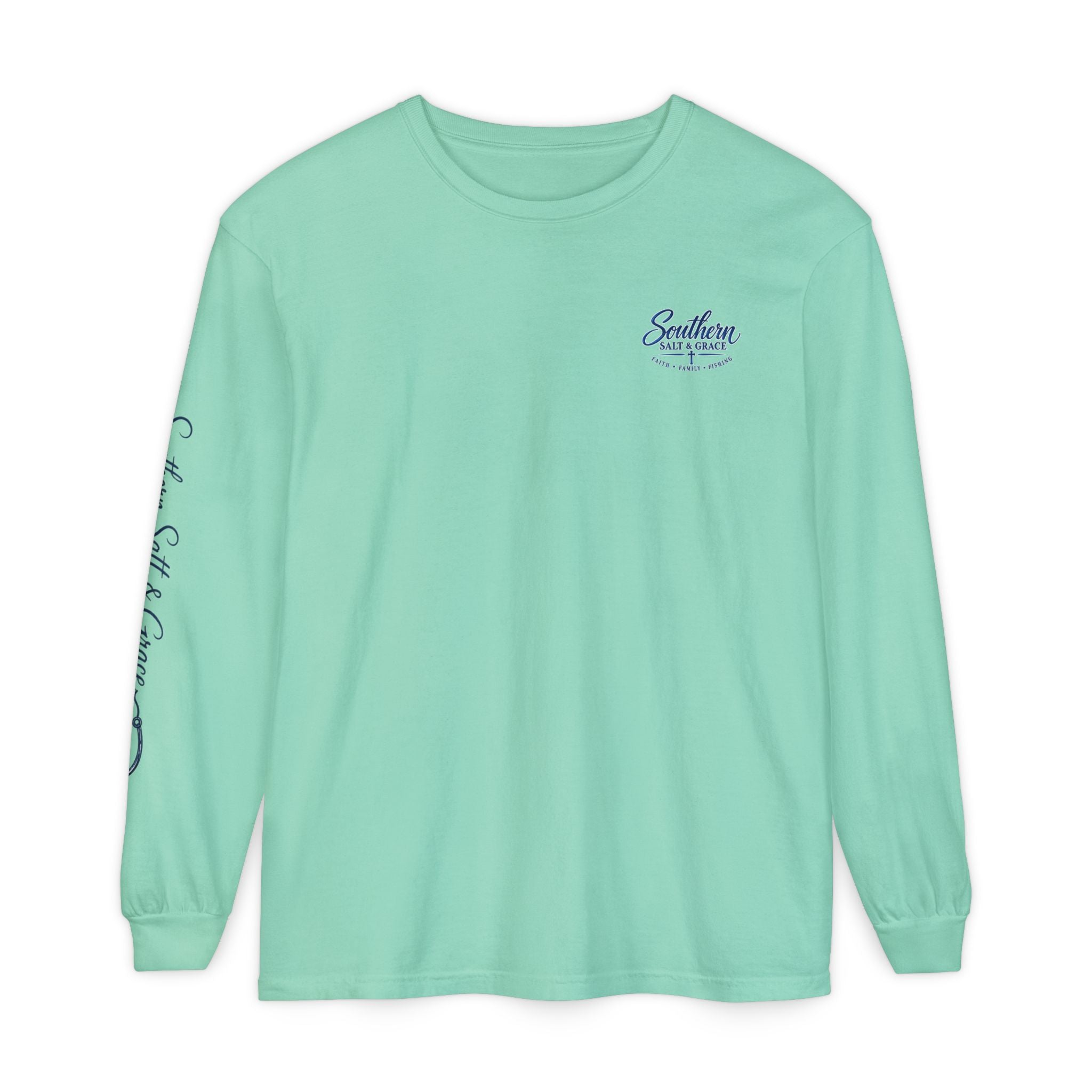 Copy of Southern Salt & Grace Fishing Long Sleeve Tee — Faith, Family, Fishing