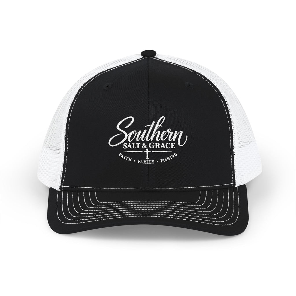 Southern Salt & Grace Trucker Hat – Embroidered Snapback Cap