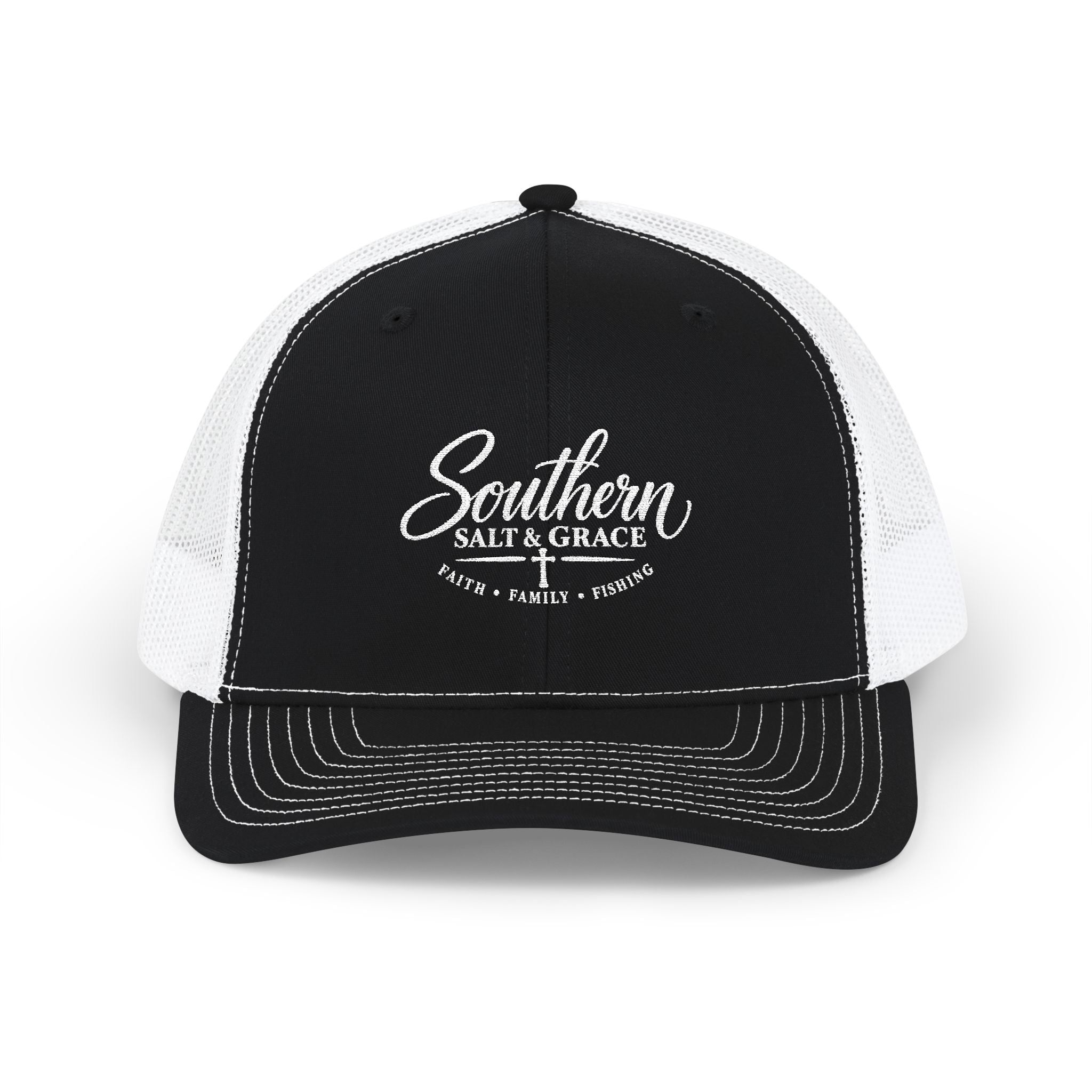 Southern Salt & Grace Trucker Hat – Embroidered Snapback Cap