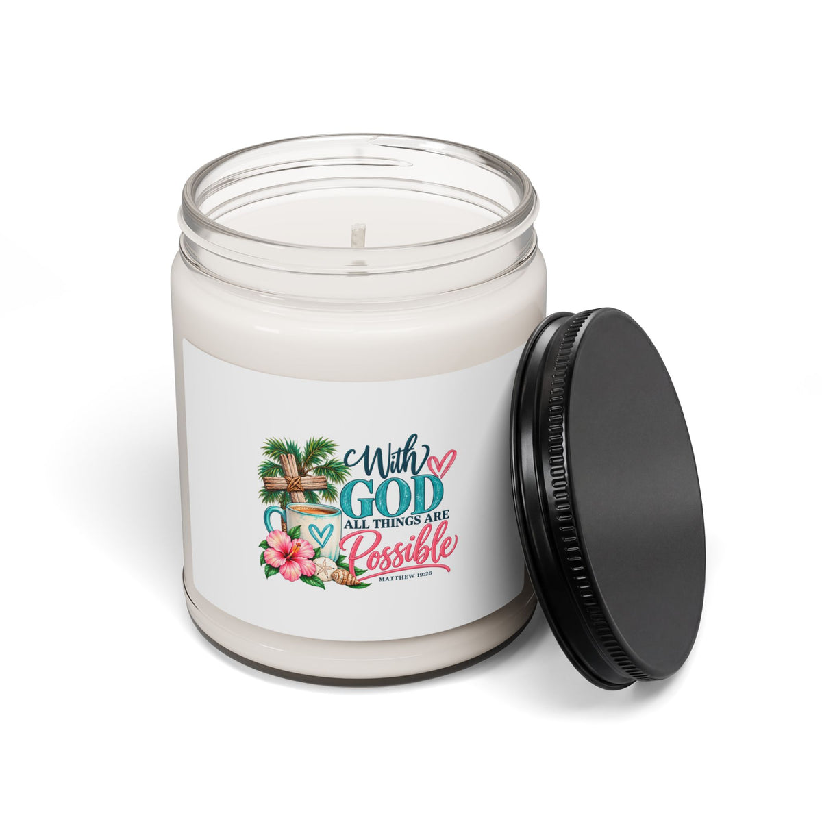 With God All Things Are Possible — 9oz Scented Soy Candle