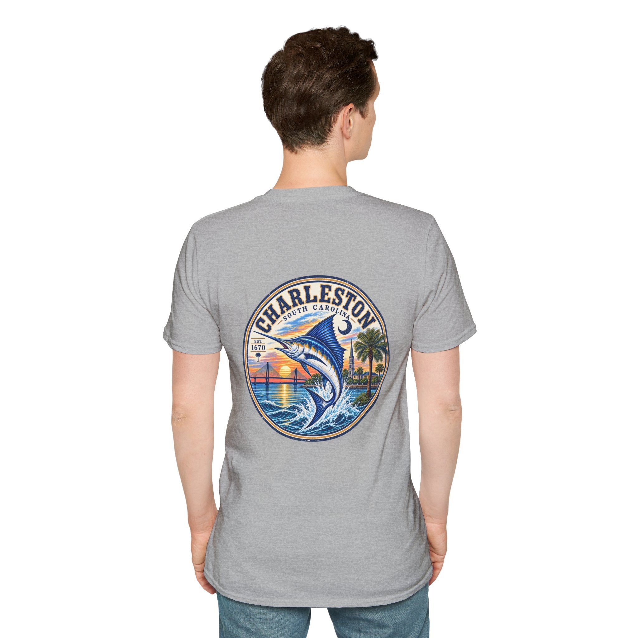Marlin Coastal T-Shirt — Charleston Beach Vibes