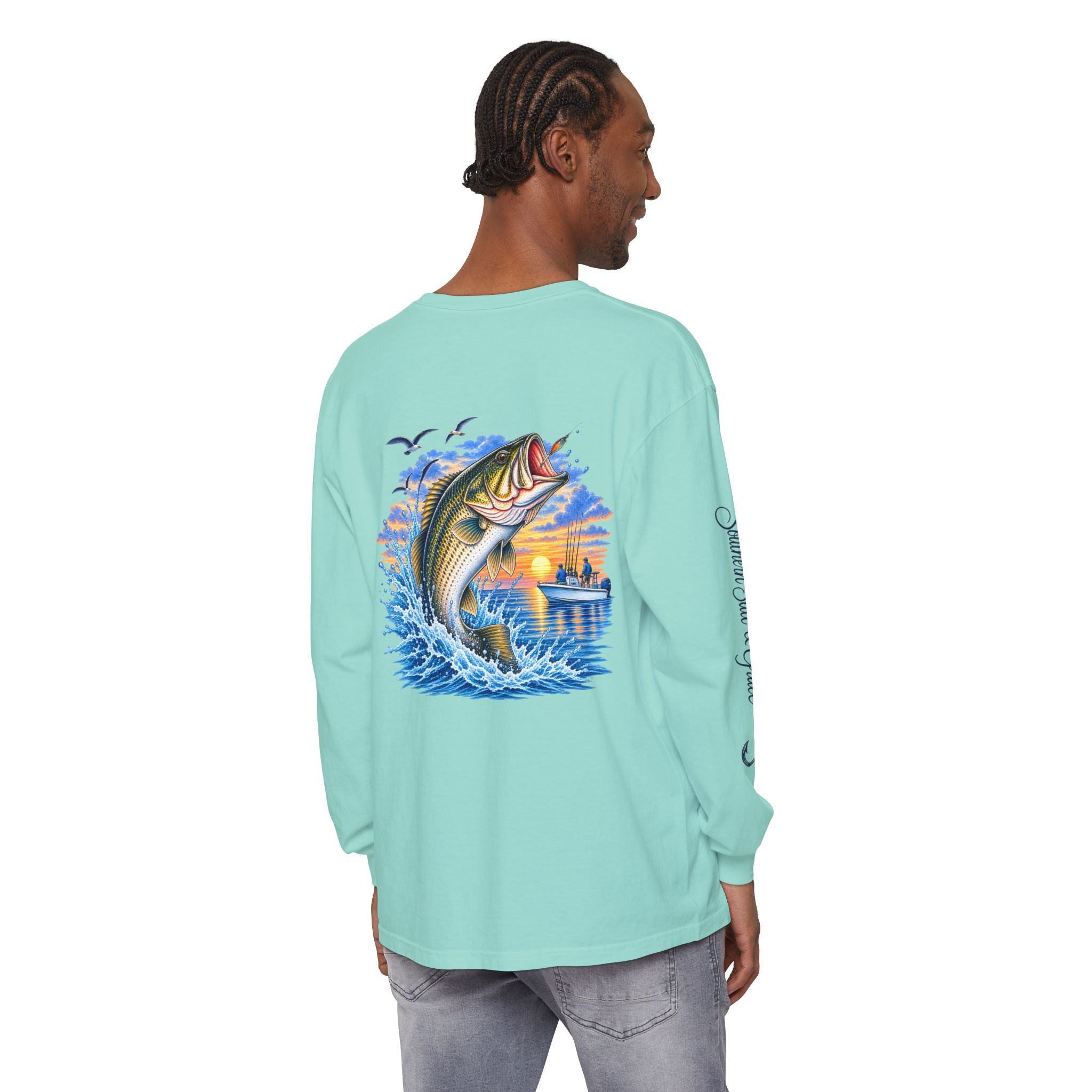 Copy of Southern Salt & Grace Fishing Long Sleeve Tee — Faith, Family, Fishing