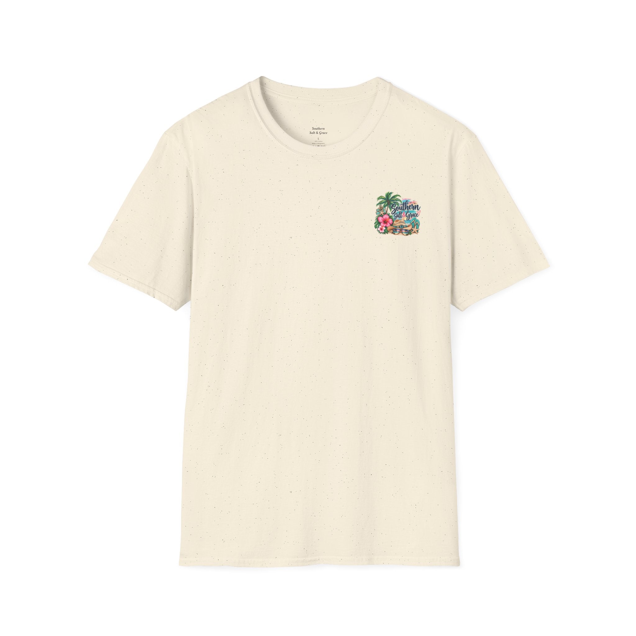 T-Shirt — Tropical Floral 'Charleston Paradise' Chest Design
