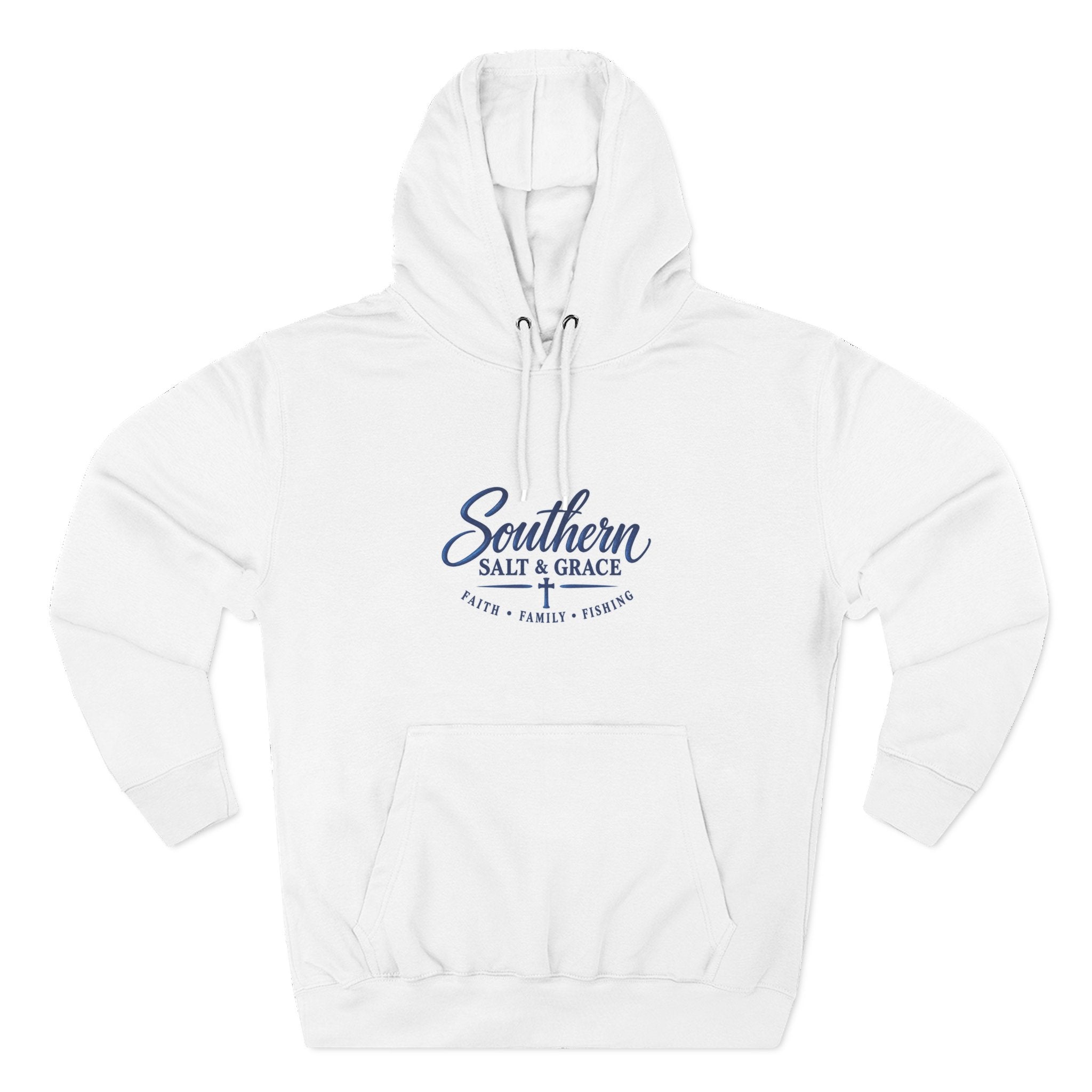 Southern Salt & Grace Hoodie — Coastal Fishing Graphic Fleece Pullover