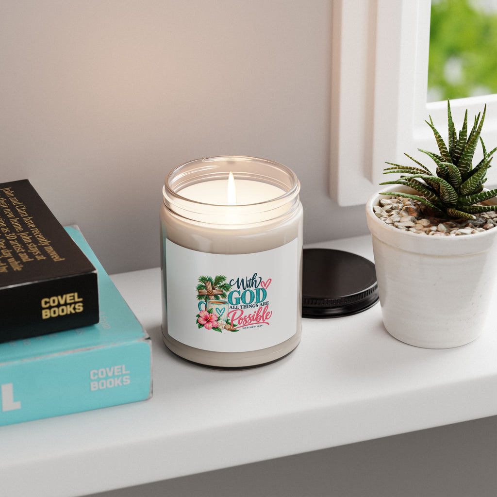 With God All Things Are Possible — 9oz Scented Soy Candle