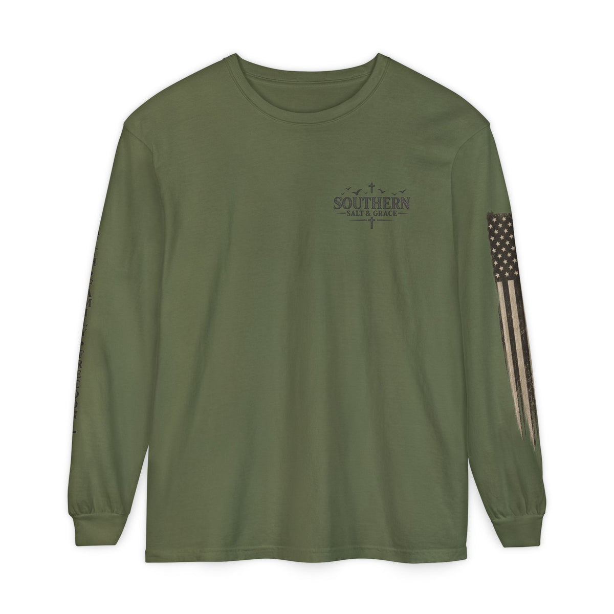 Southern Salt & Grace Flag Long Sleeve Tee