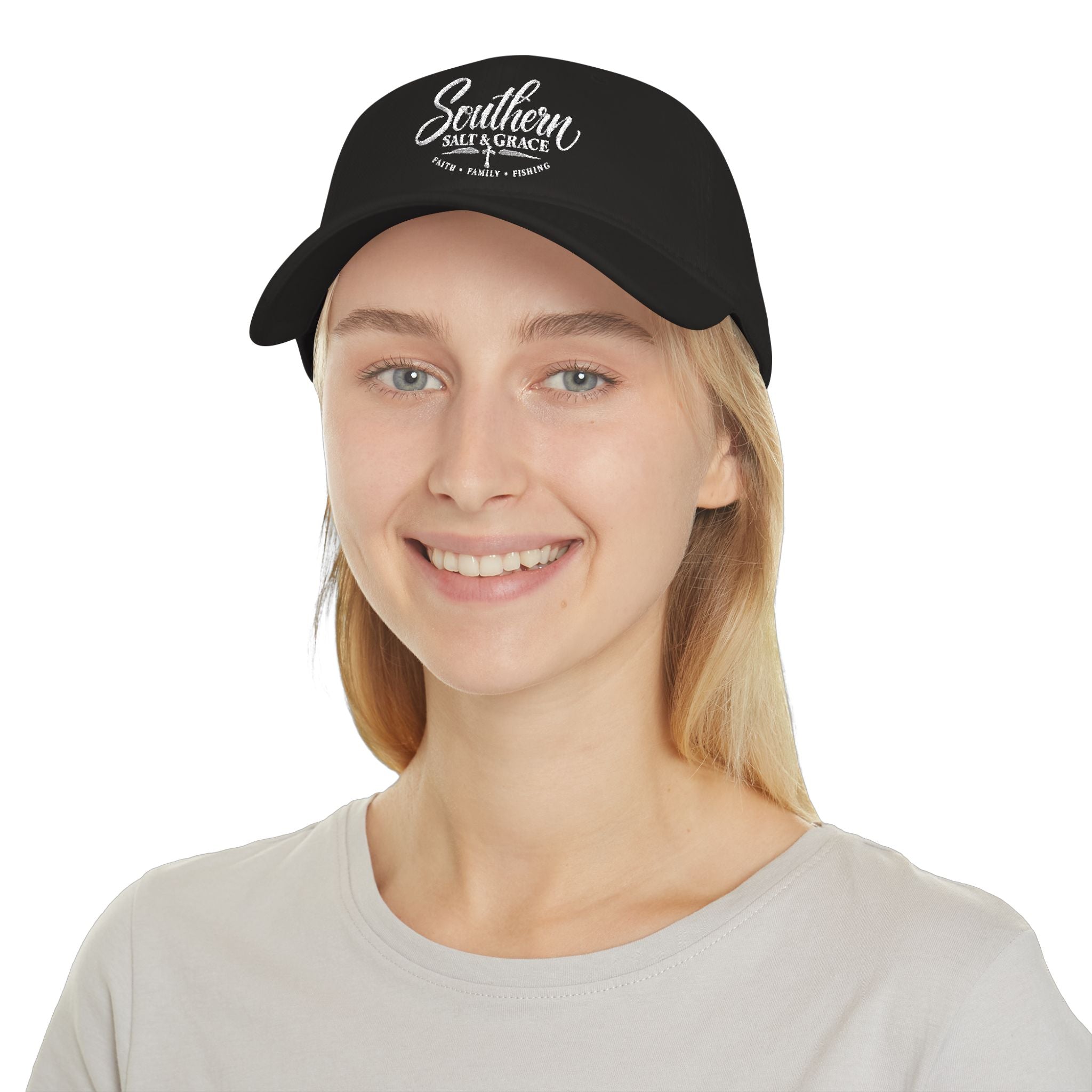 Southern Salt & Grace Low Profile Cap — Vintage Script Dad Hat
