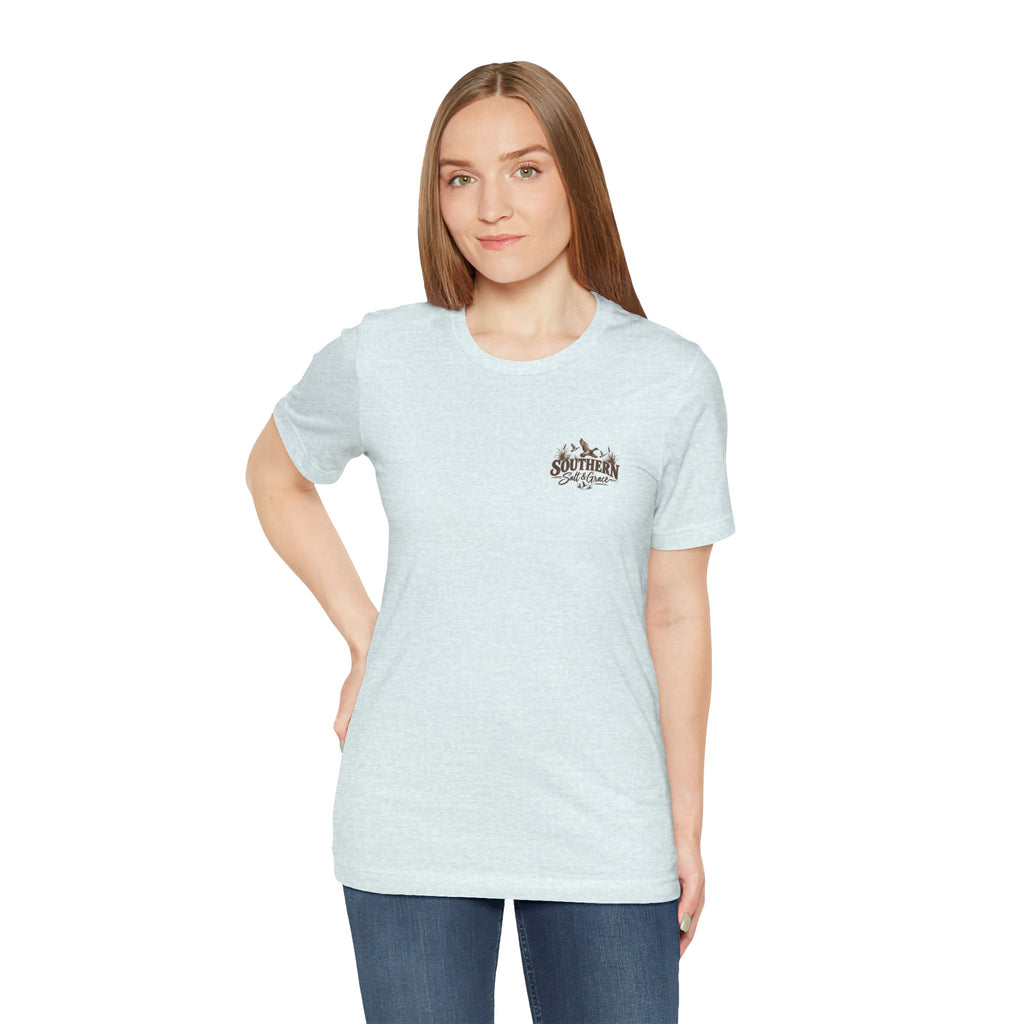 Marsh mornings yellow lab short sleeve