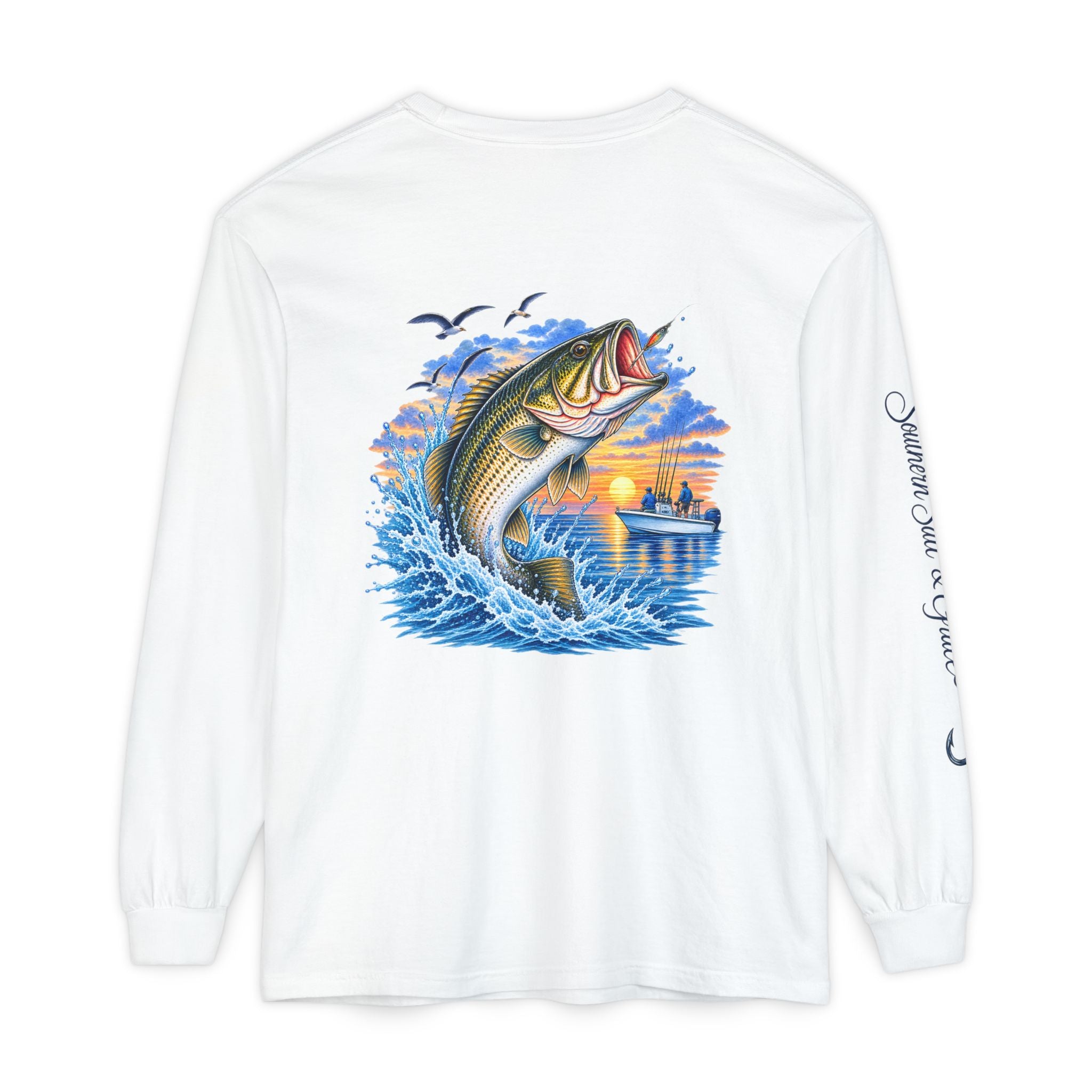 Copy of Southern Salt & Grace Fishing Long Sleeve Tee — Faith, Family, Fishing