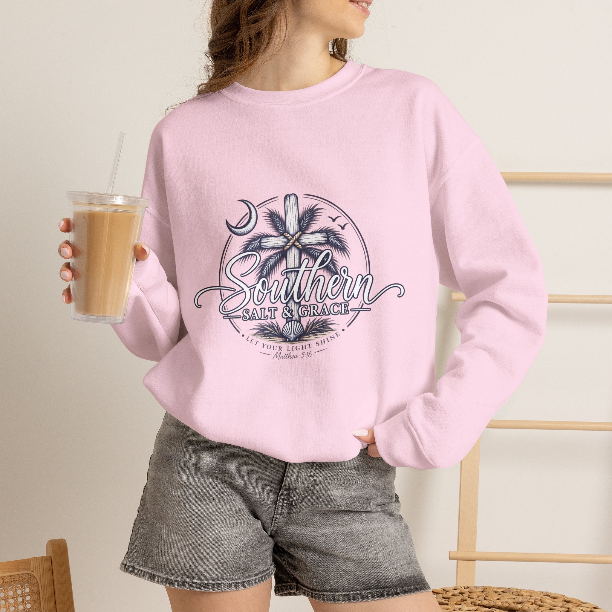 Southern Salt & Breeze Crewneck Sweatshirt — Coastal Palm Beach Vibes