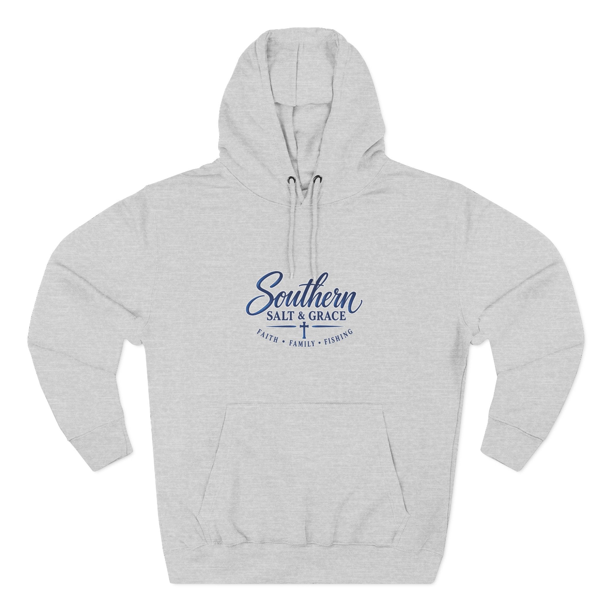 Southern Salt & Grace Hoodie — Coastal Fishing Graphic Fleece Pullover