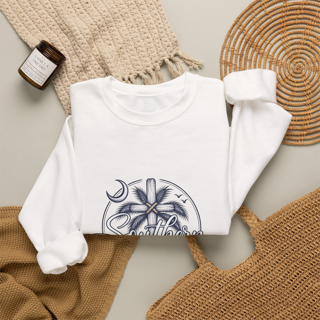 Southern Salt & Breeze Crewneck Sweatshirt — Coastal Palm Beach Vibes