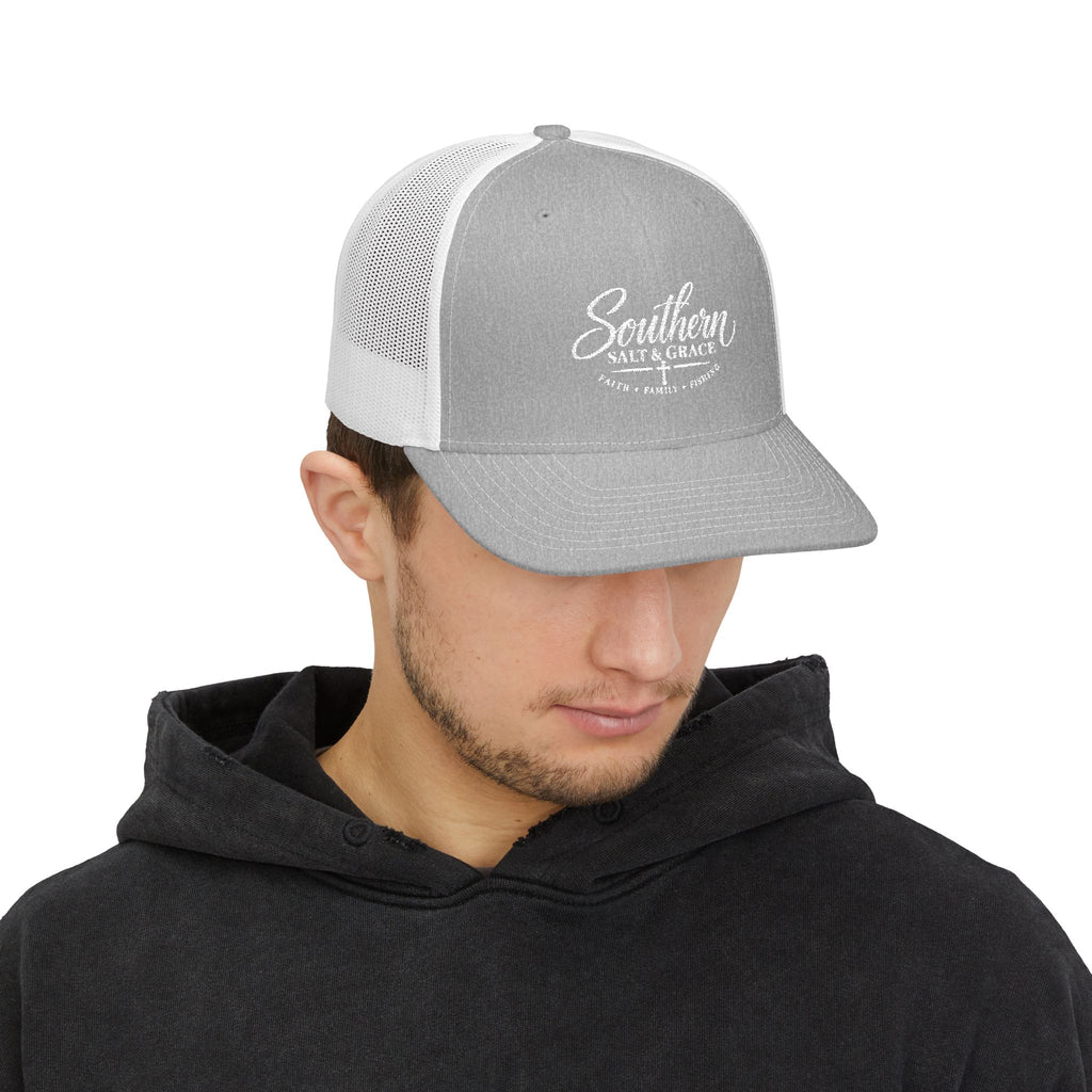 Southern Salt & Grace Trucker Hat – Embroidered Snapback Cap