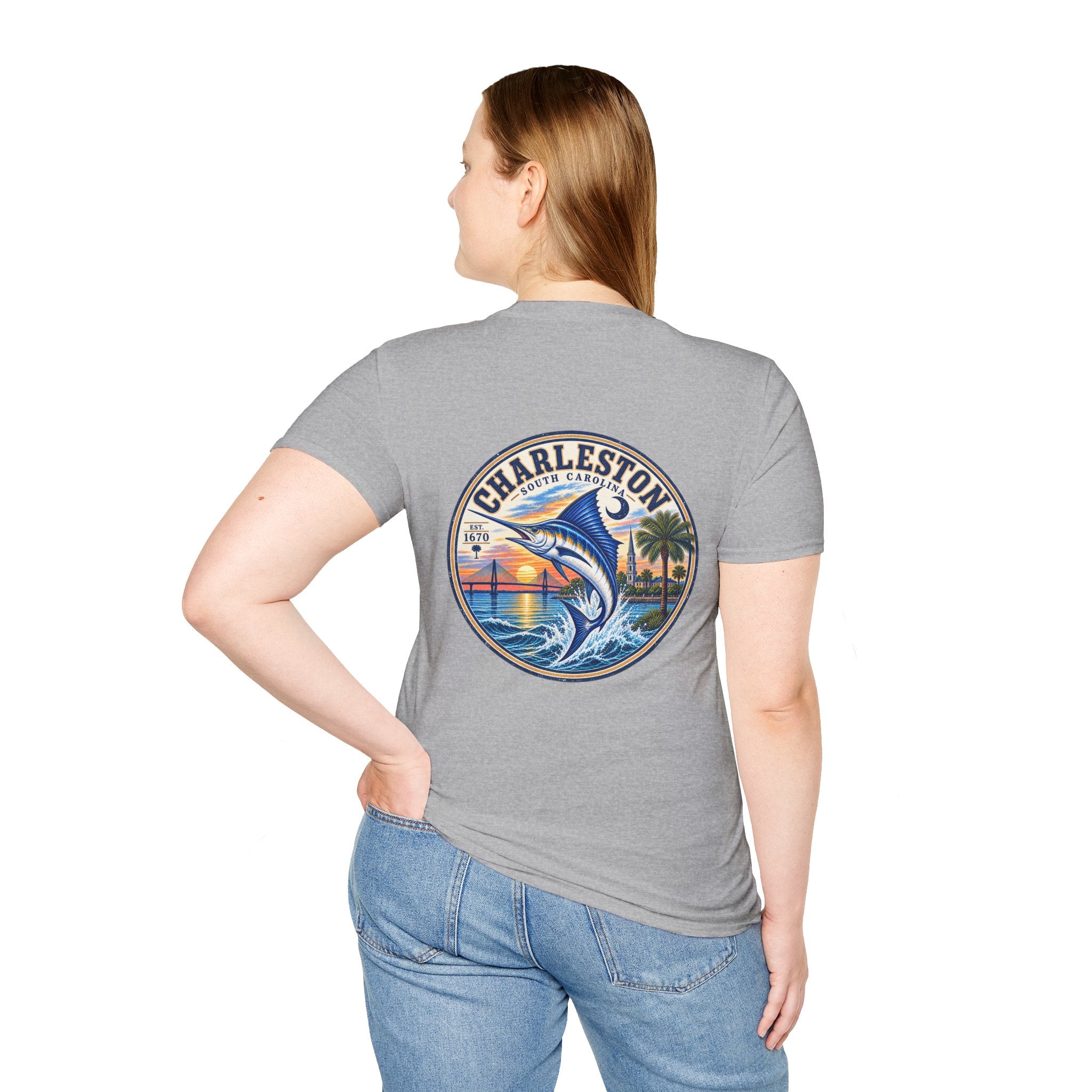 Marlin Coastal T-Shirt — Charleston Beach Vibes