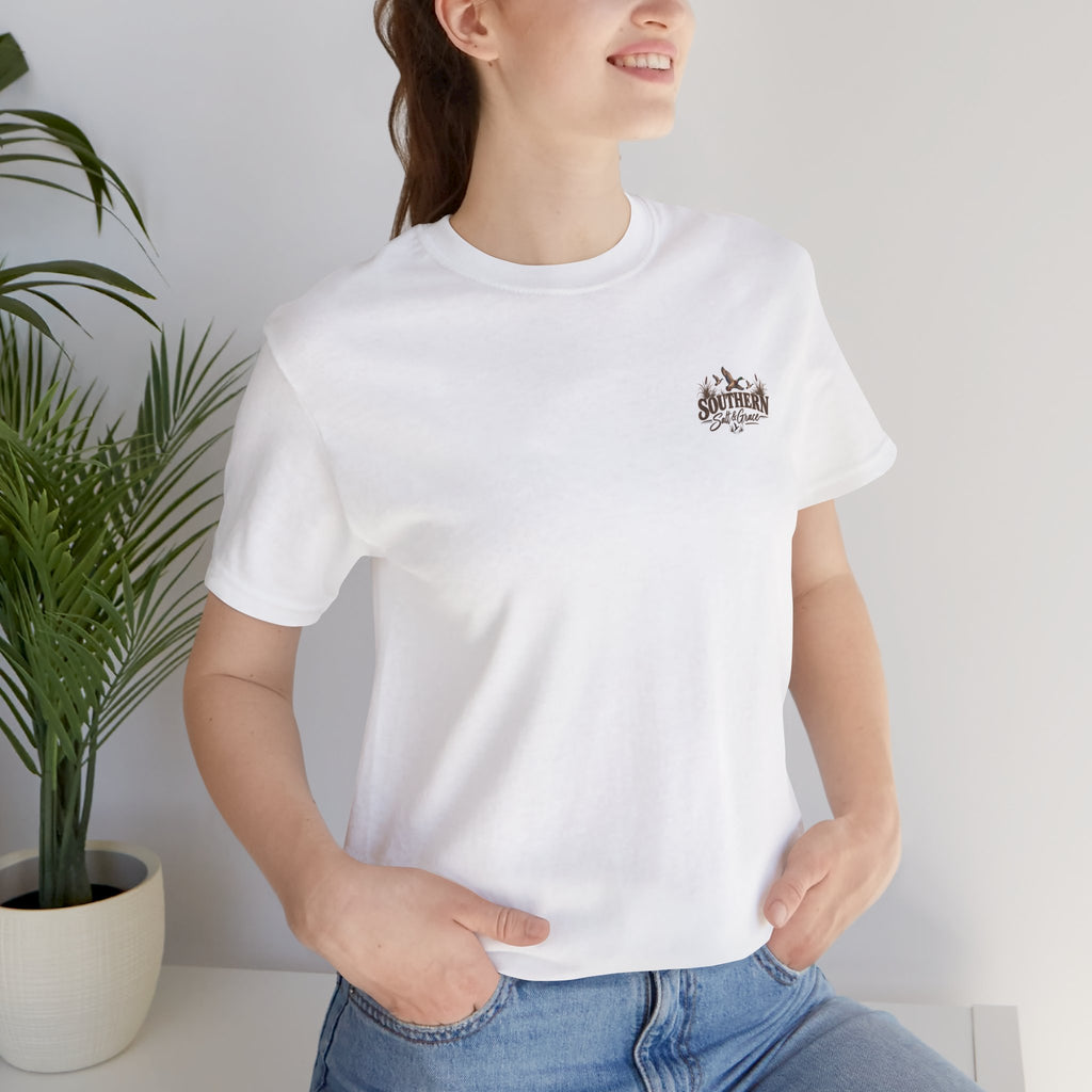 Backroads & Waterfowl Tee — Outdoor Hunting Duck Sunset Graphic T-Shirt