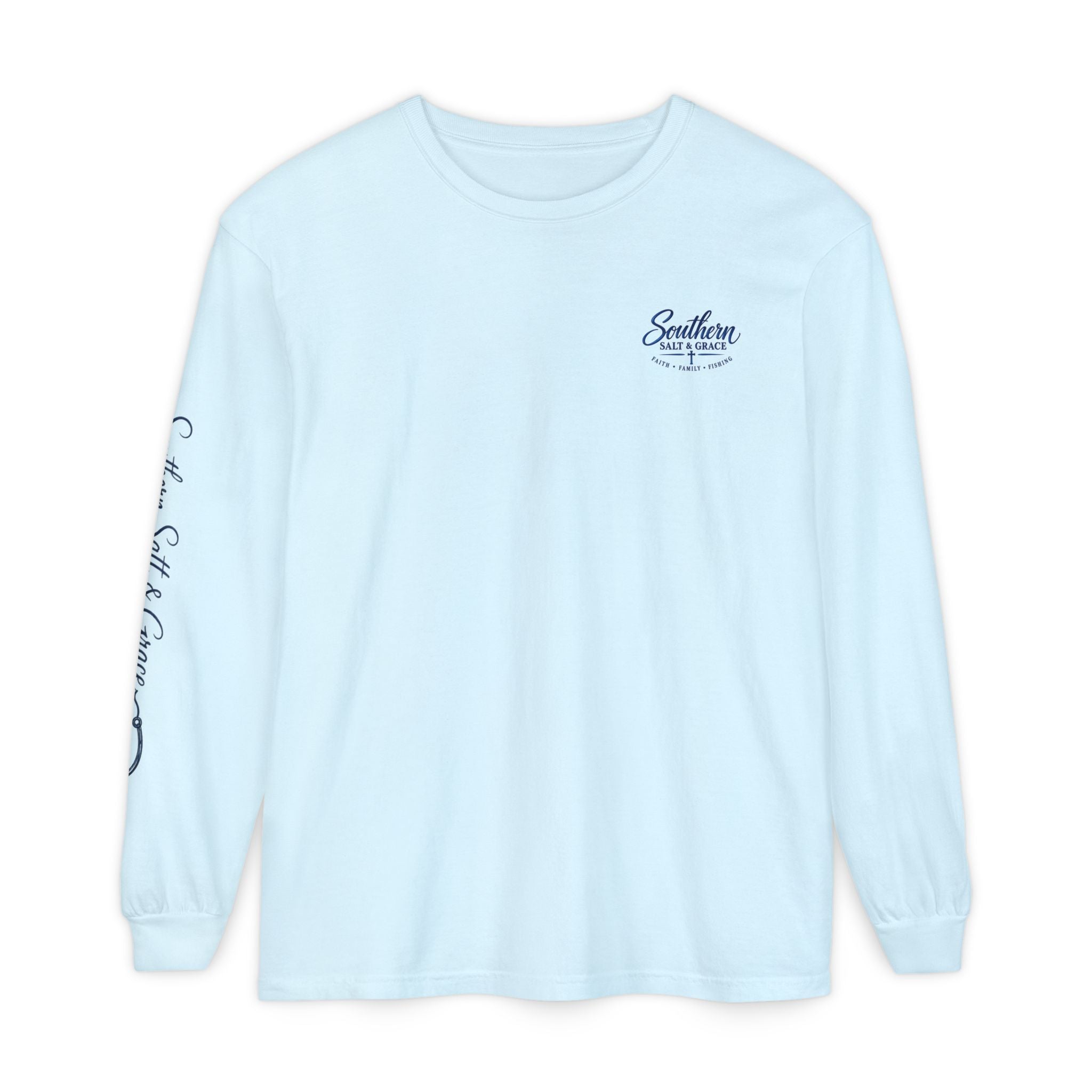 Copy of Southern Salt & Grace Fishing Long Sleeve Tee — Faith, Family, Fishing