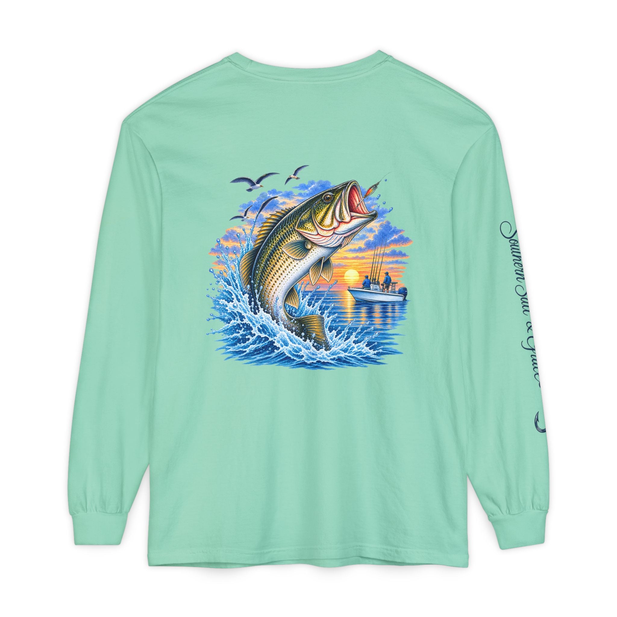 Copy of Southern Salt & Grace Fishing Long Sleeve Tee — Faith, Family, Fishing