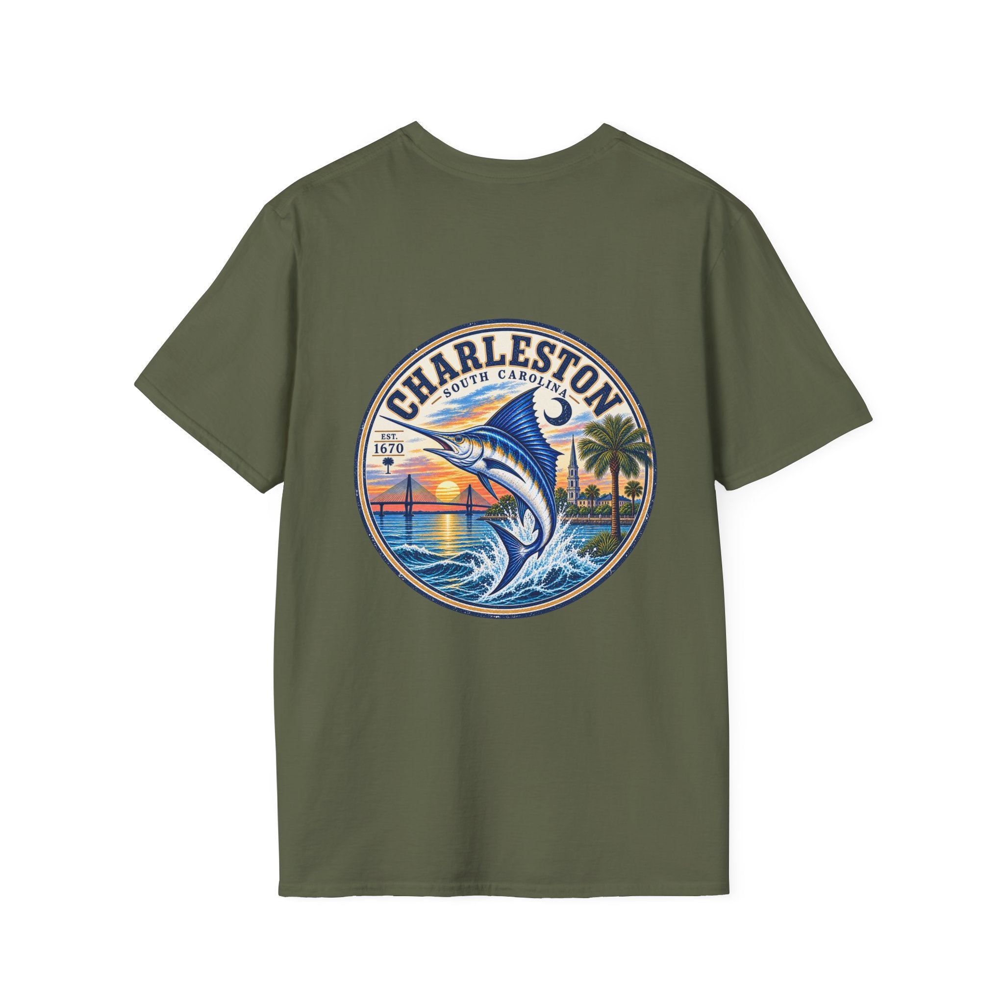 Marlin Coastal T-Shirt — Charleston Beach Vibes