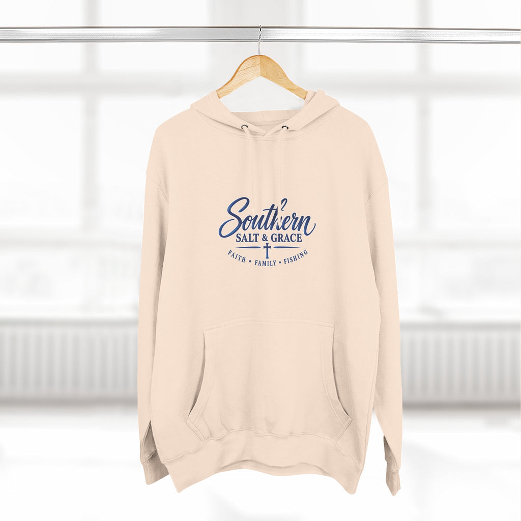 Southern Salt & Grace Hoodie — Coastal Fishing Graphic Fleece Pullover