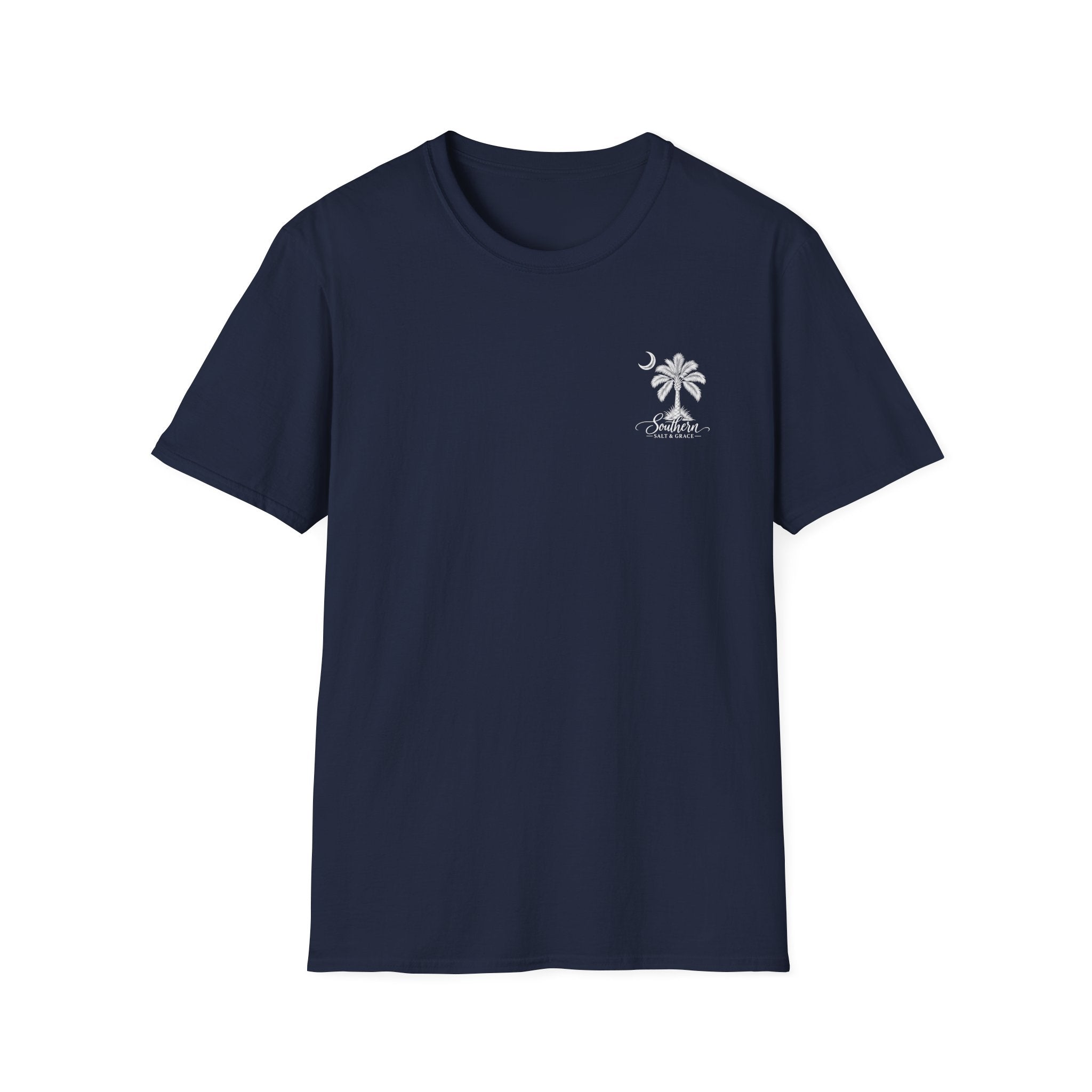 Moon & Palmetto Pocket Tee — South Carolina Palm Tree T-Shirt
