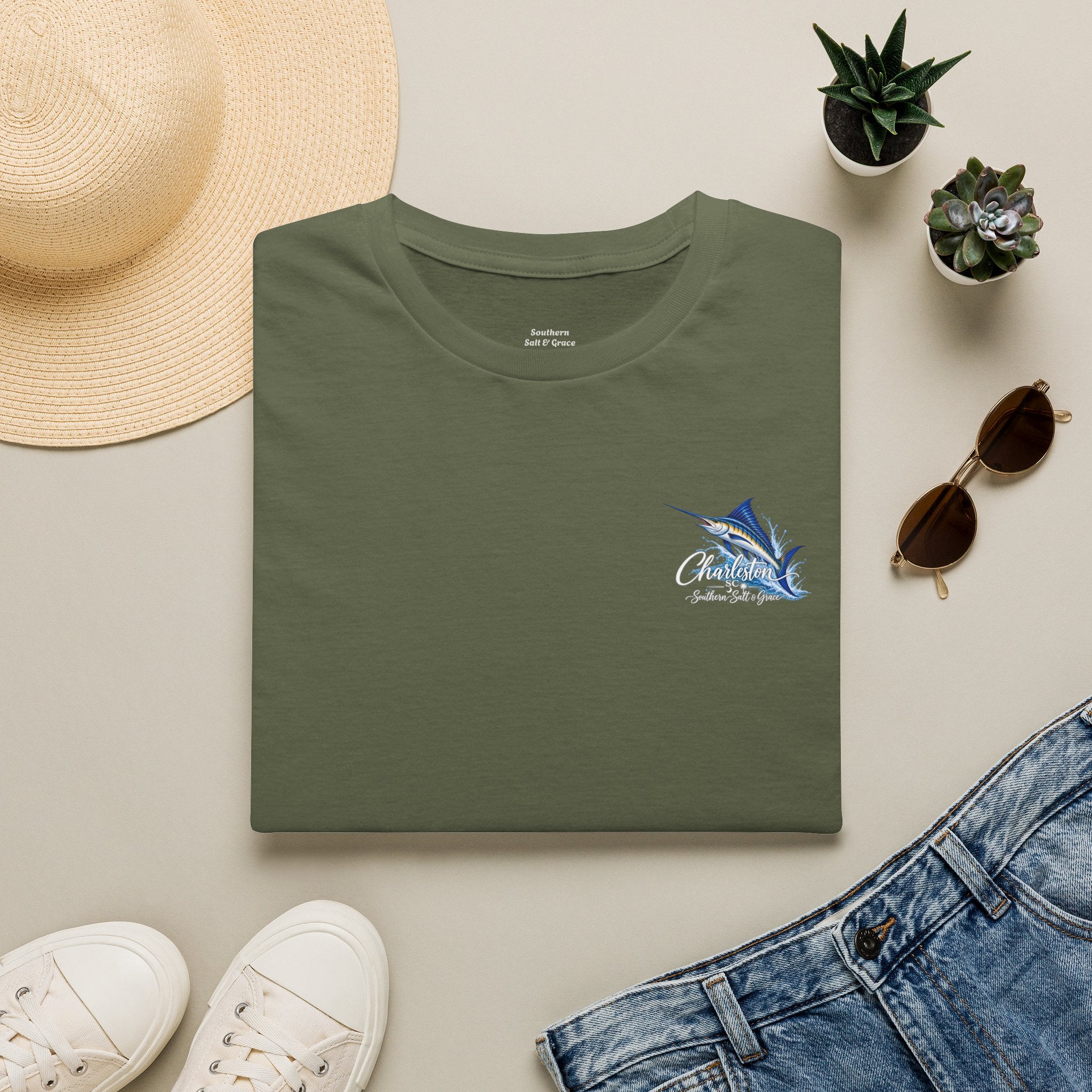 Marlin Coastal T-Shirt — Charleston Beach Vibes
