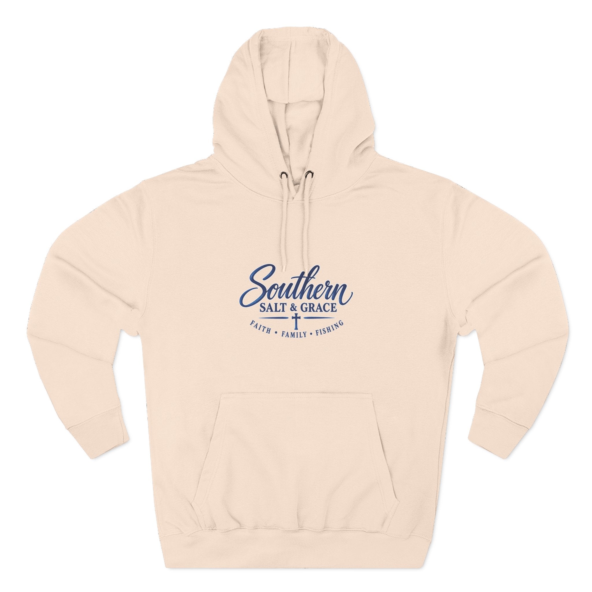 Southern Salt & Grace Hoodie — Coastal Fishing Graphic Fleece Pullover