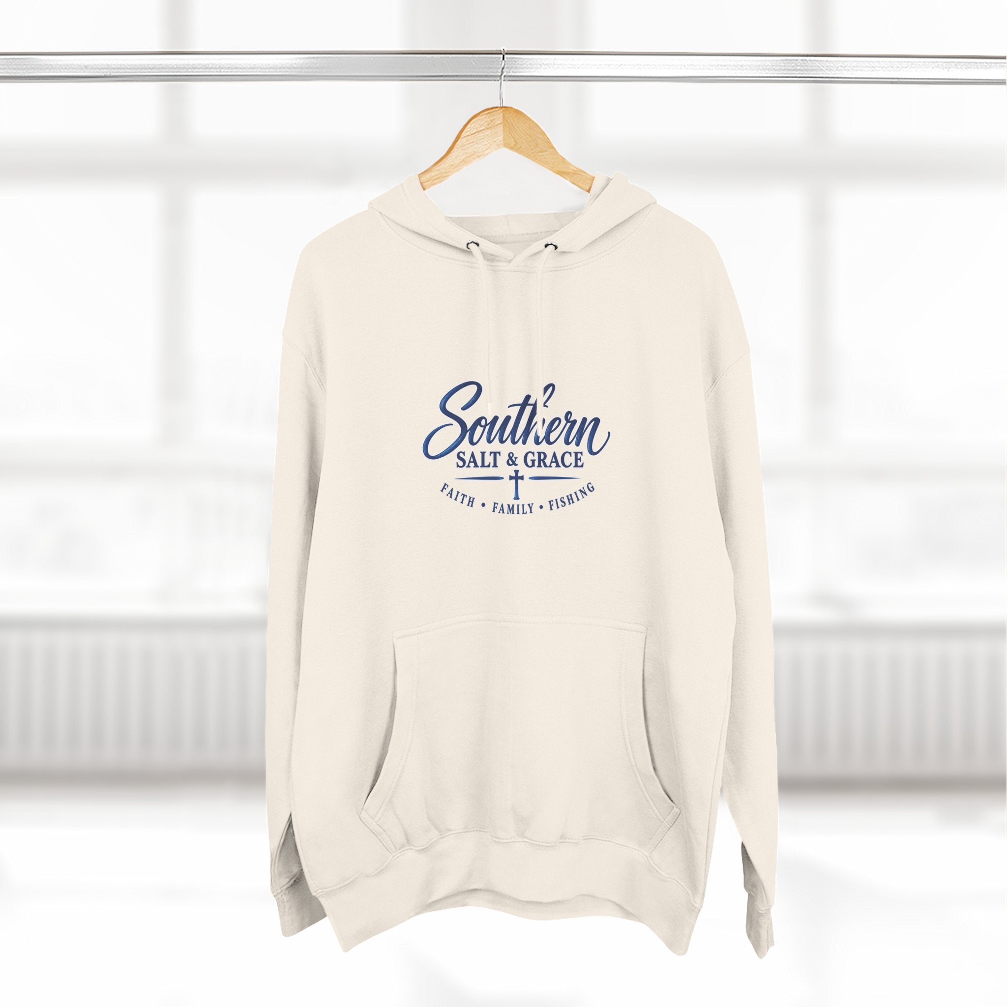 Southern Salt & Grace Hoodie — Coastal Fishing Graphic Fleece Pullover