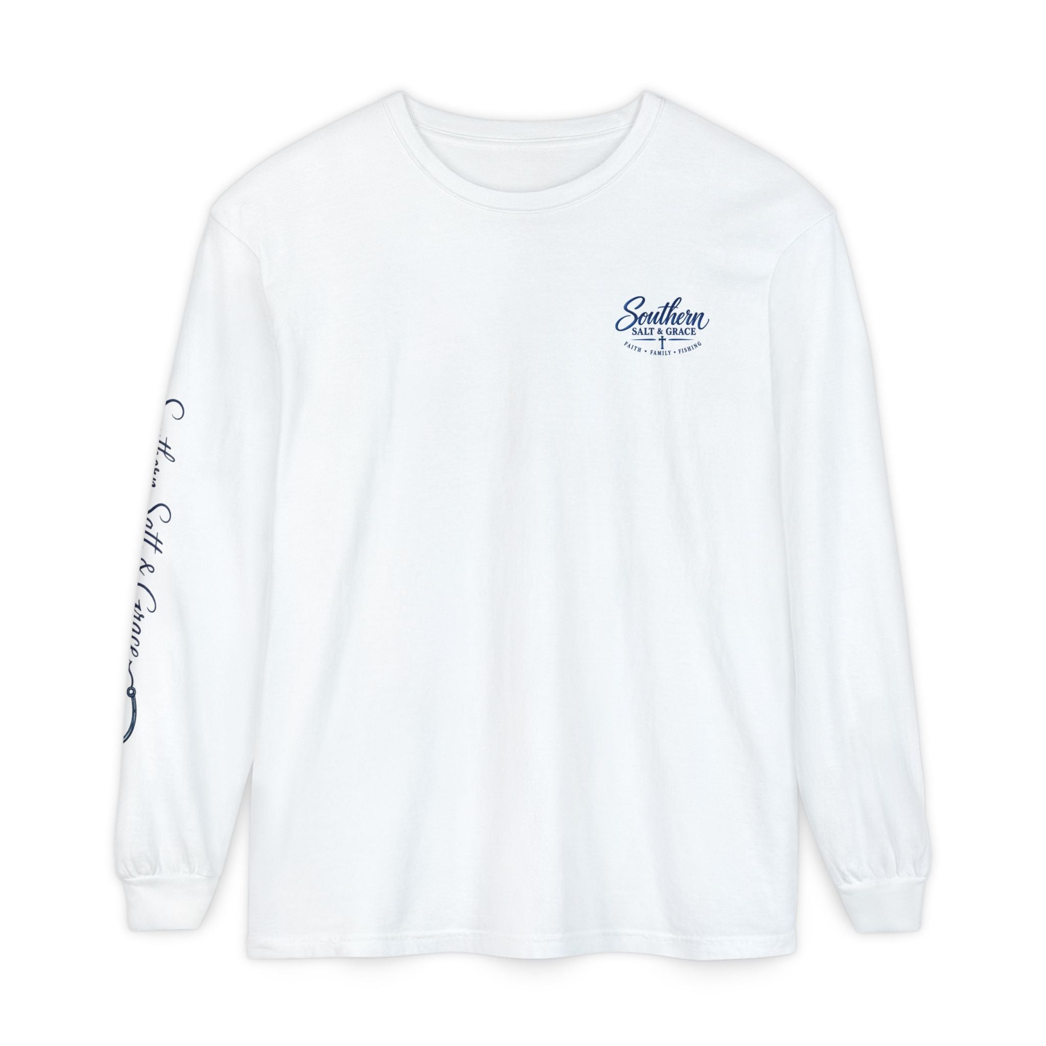 Copy of Southern Salt & Grace Fishing Long Sleeve Tee — Faith, Family, Fishing