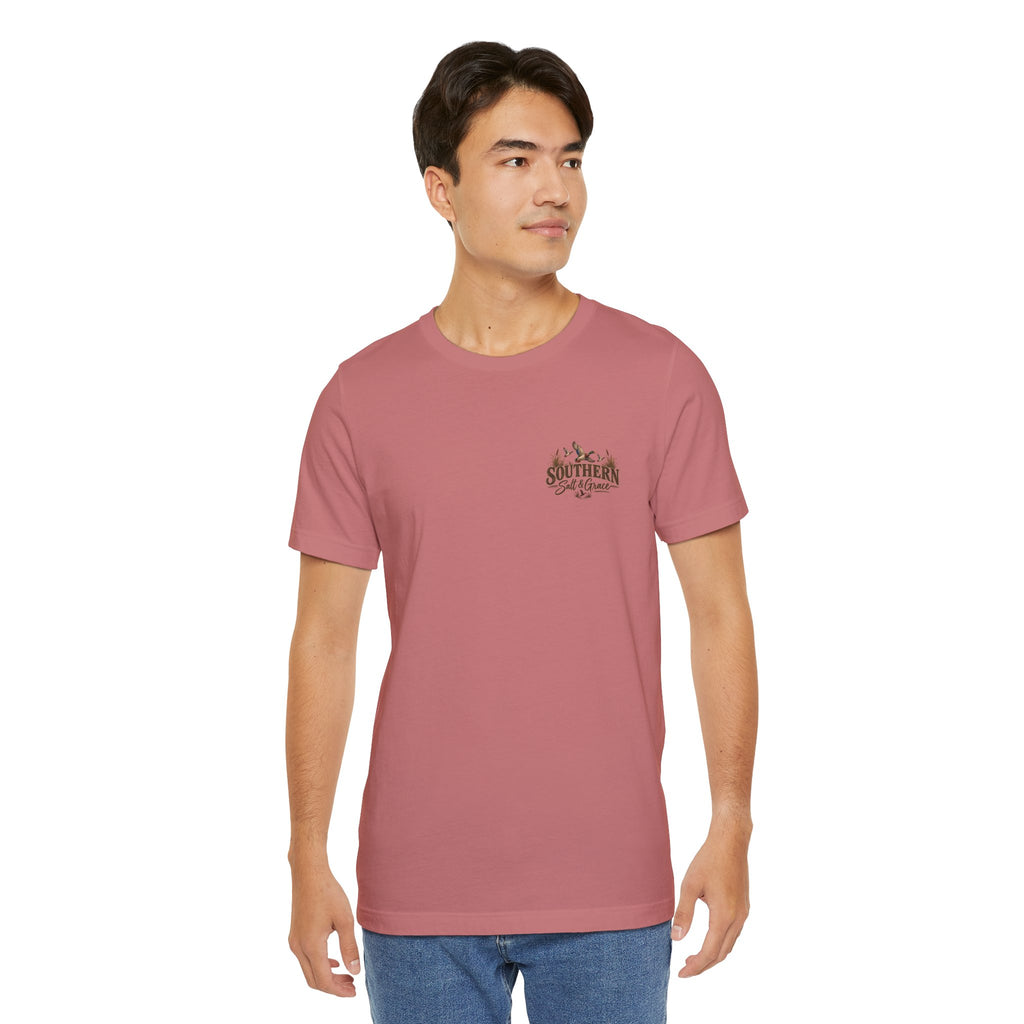 Marsh mornings yellow lab short sleeve
