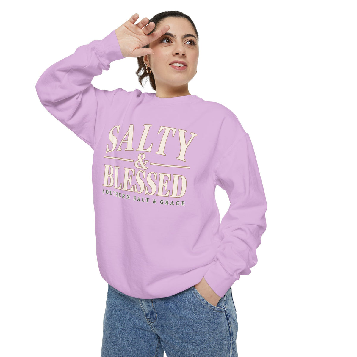 Salty & Blessed Garment-Dyed Sweatshirt