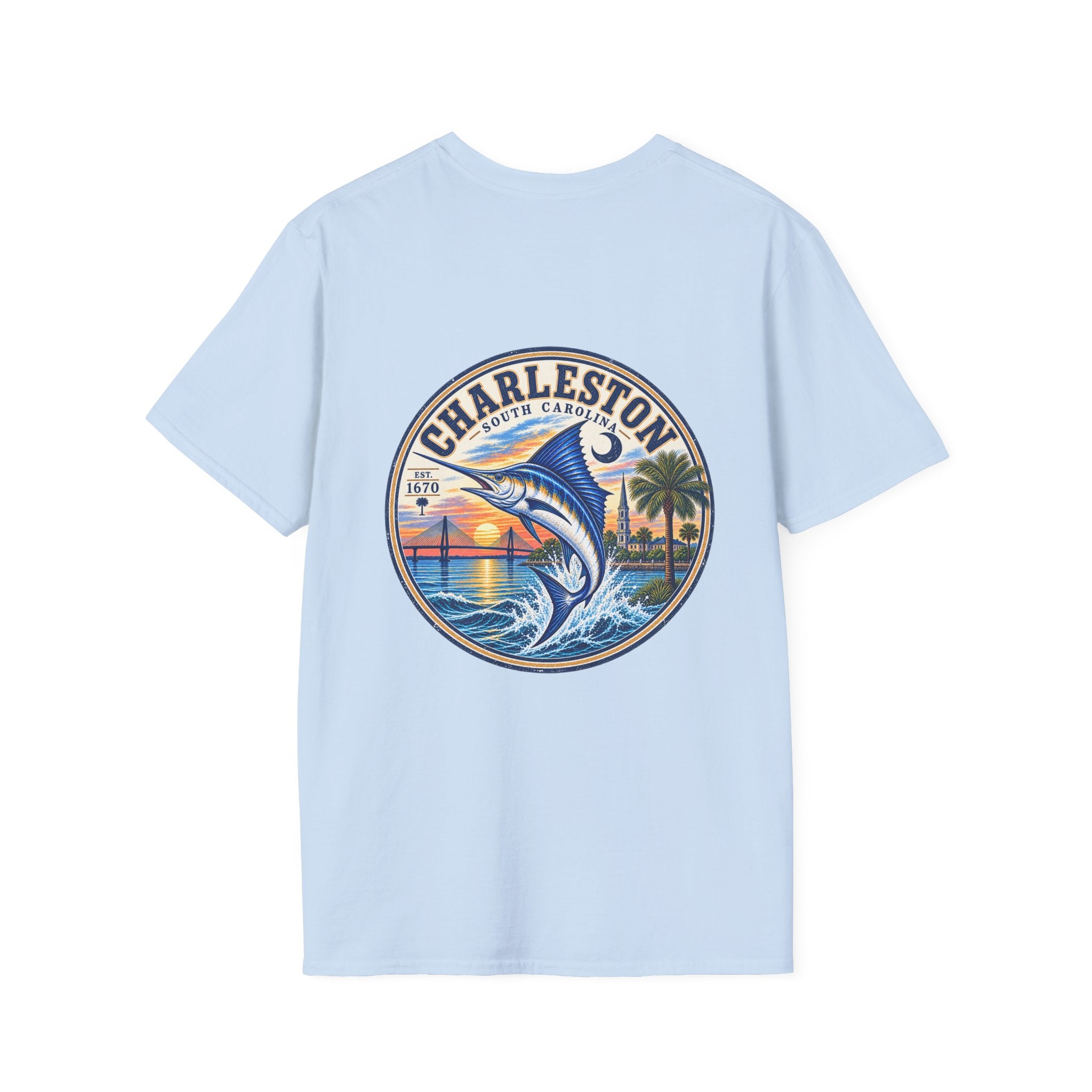 Marlin Coastal T-Shirt — Charleston Beach Vibes