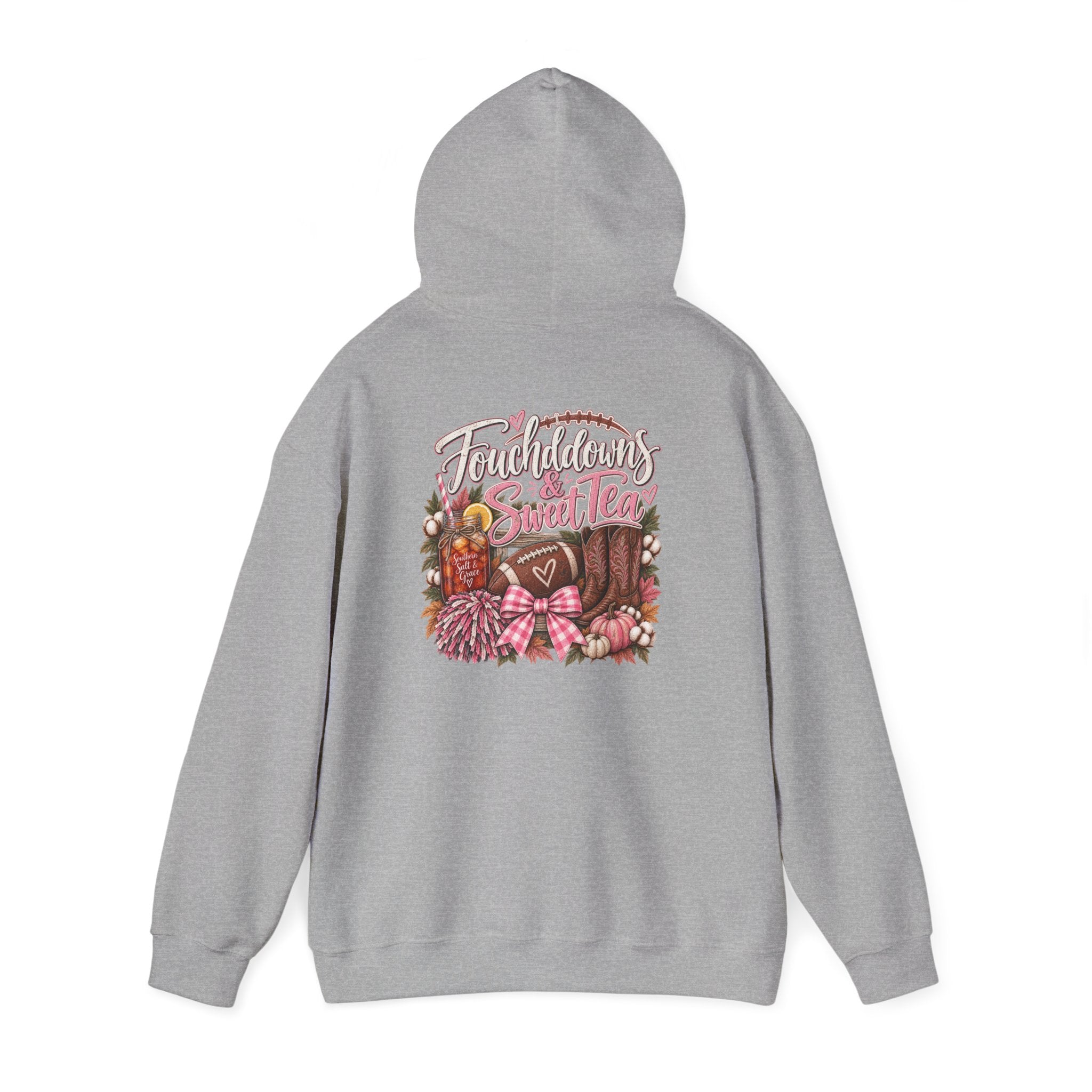 Southern Charm Fall Hoodie — "Touchdown & Sweet Tea" Cozy Autumn Sweatshirt