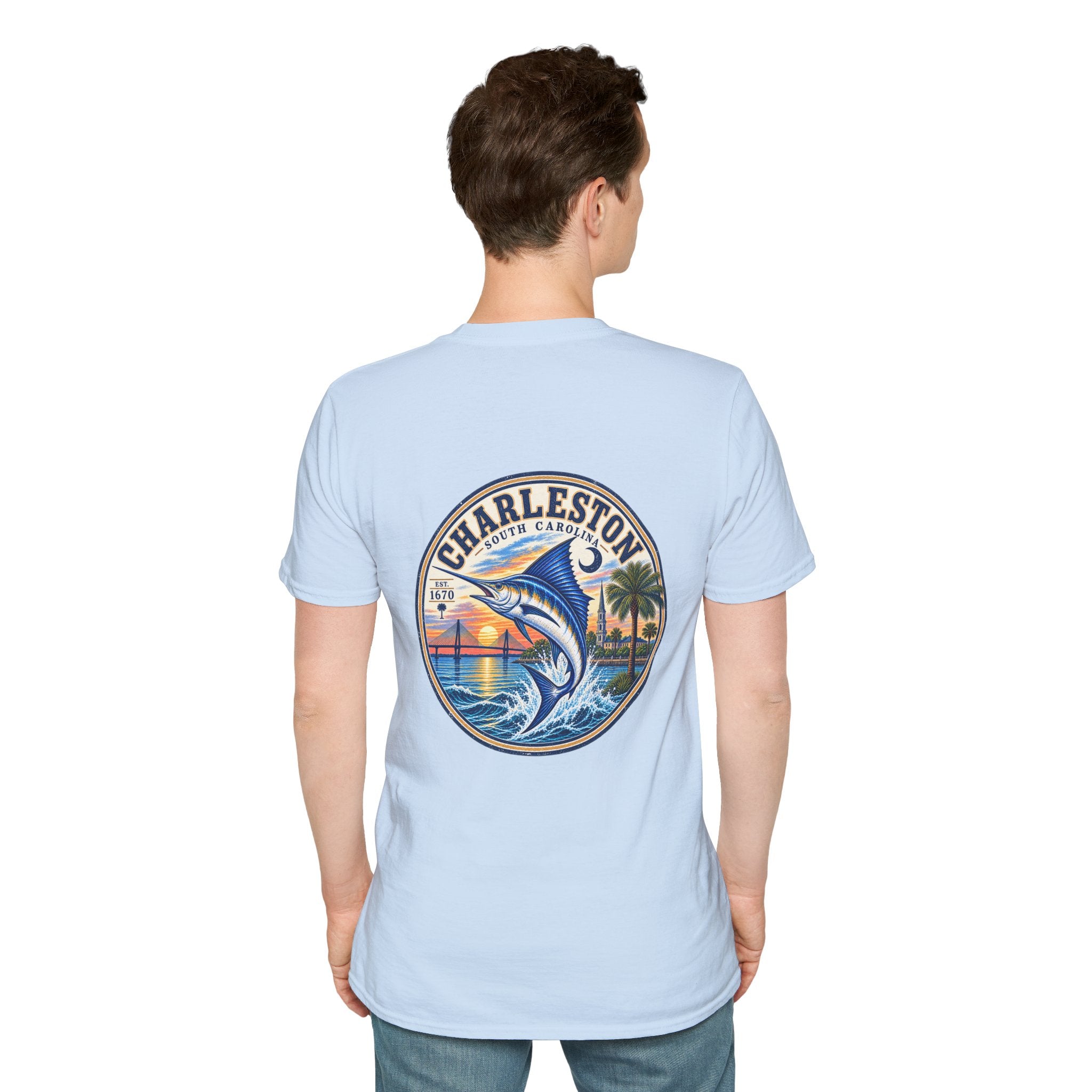 Marlin Coastal T-Shirt — Charleston Beach Vibes