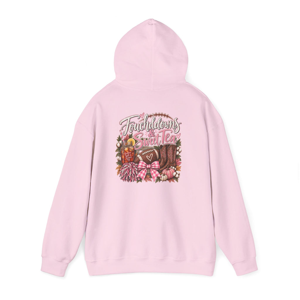 Southern Charm Fall Hoodie — "Touchdown & Sweet Tea" Cozy Autumn Sweatshirt
