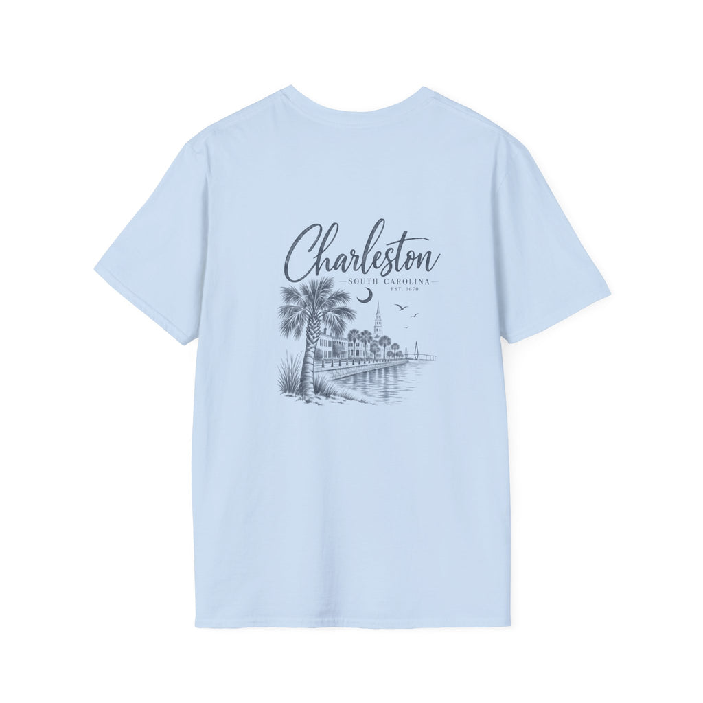 Palm Moon T-Shirt — 'Sunlit' Minimal Beach Palm Graphic Tee