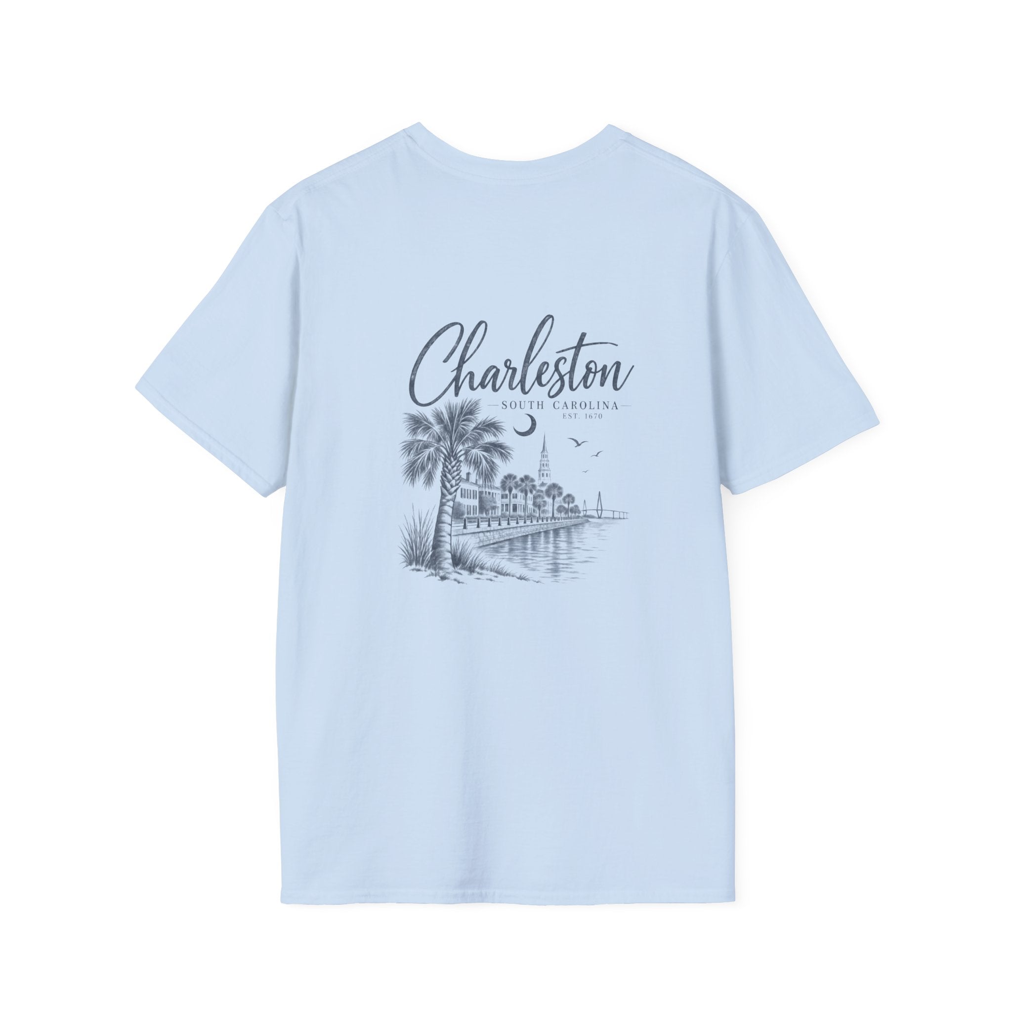 Palm Moon T-Shirt — 'Sunlit' Minimal Beach Palm Graphic Tee