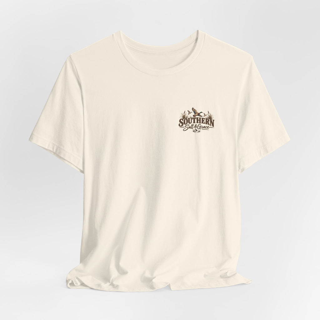 Marsh mornings yellow lab short sleeve
