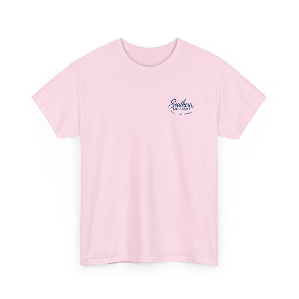 Southern Salt & Grace Beach T-Shirt — Palm Tree Coastal Tee