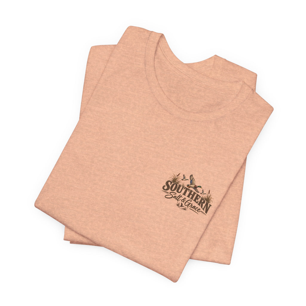 Marsh mornings yellow lab short sleeve