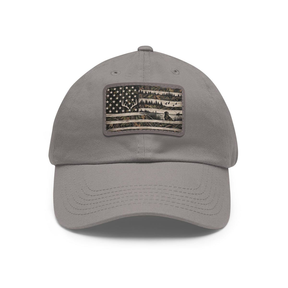 Dad Hat with Leather Patch (Rectangle)