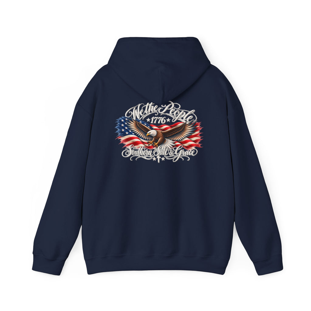 We The People 1776 Eagle Hoodie — Patriotic American Flag Hoodie