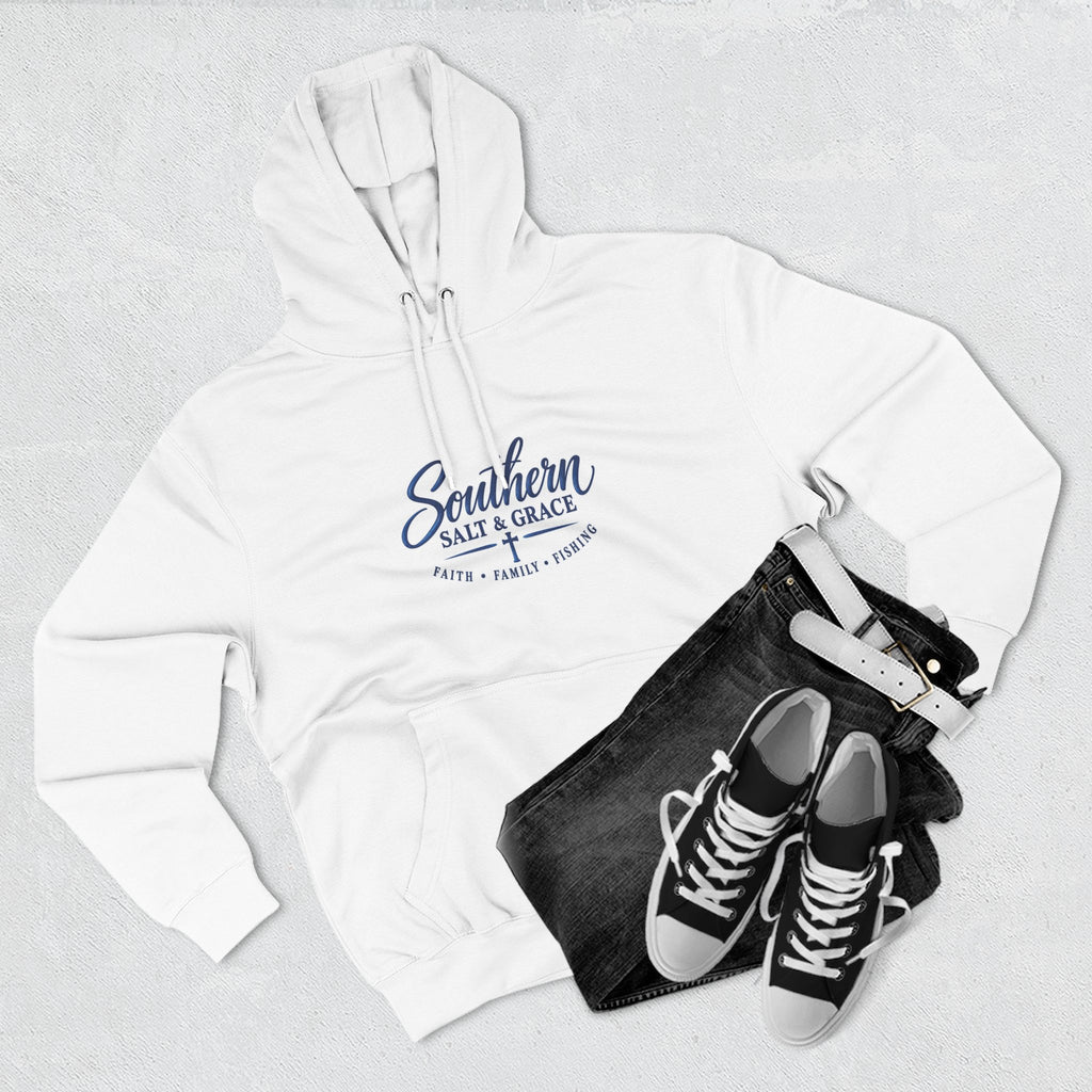 Southern Salt & Grace Hoodie — Coastal Fishing Graphic Fleece Pullover